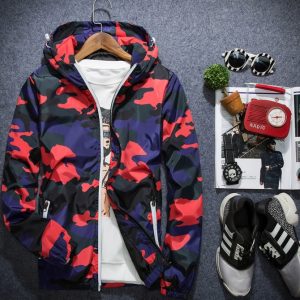 Covrlge Men Jacket Fashion Spring Men Brand Camouflage Jackets Casual Mens Coat Men's Hooded Luminous Zipper Coats MWJ011